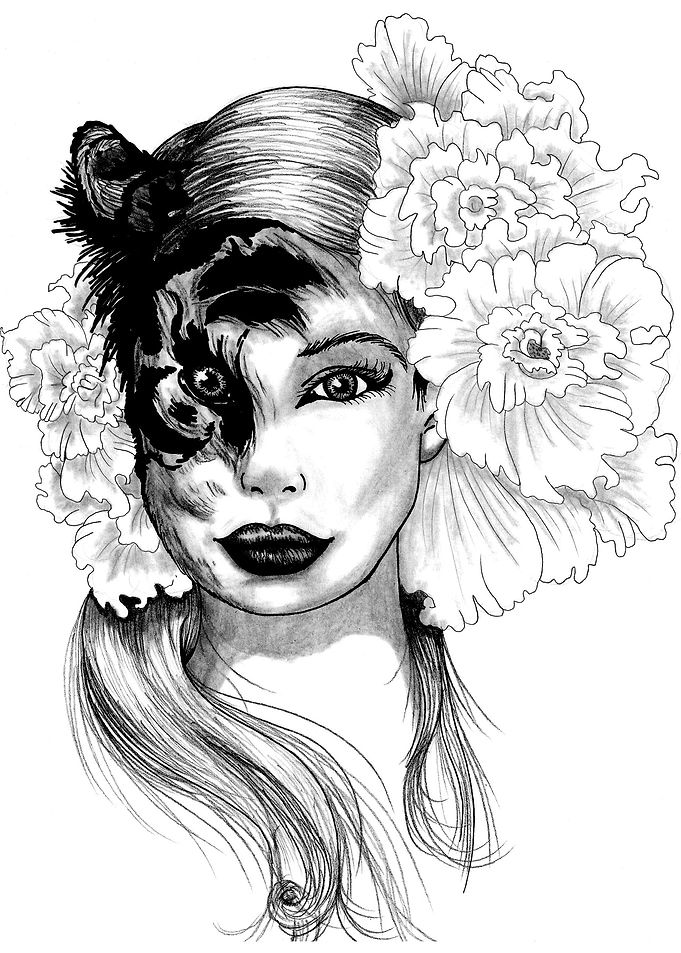 Woman Tiger Face