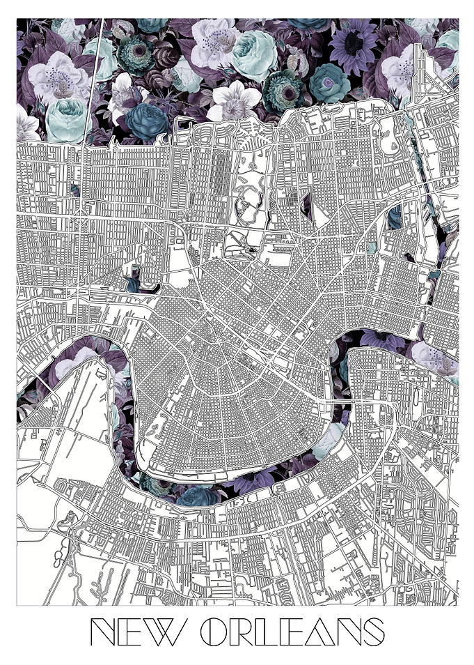 new orleans city map flora