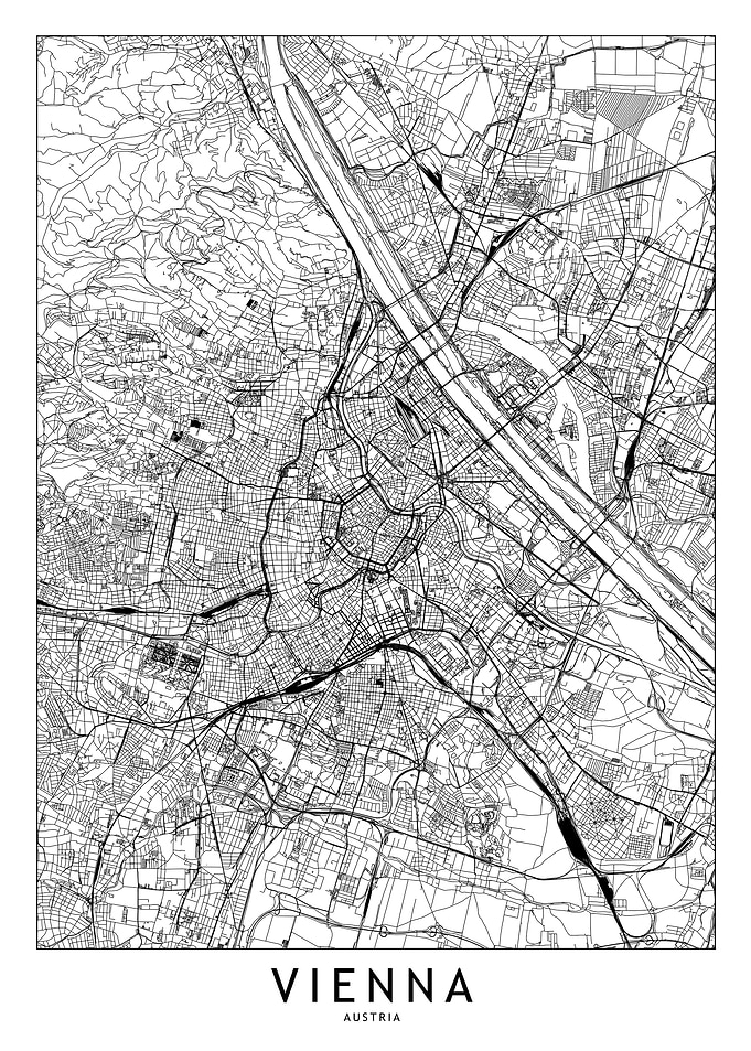 Vienna White Map