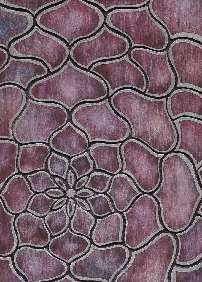 Purple Grunge Flower
