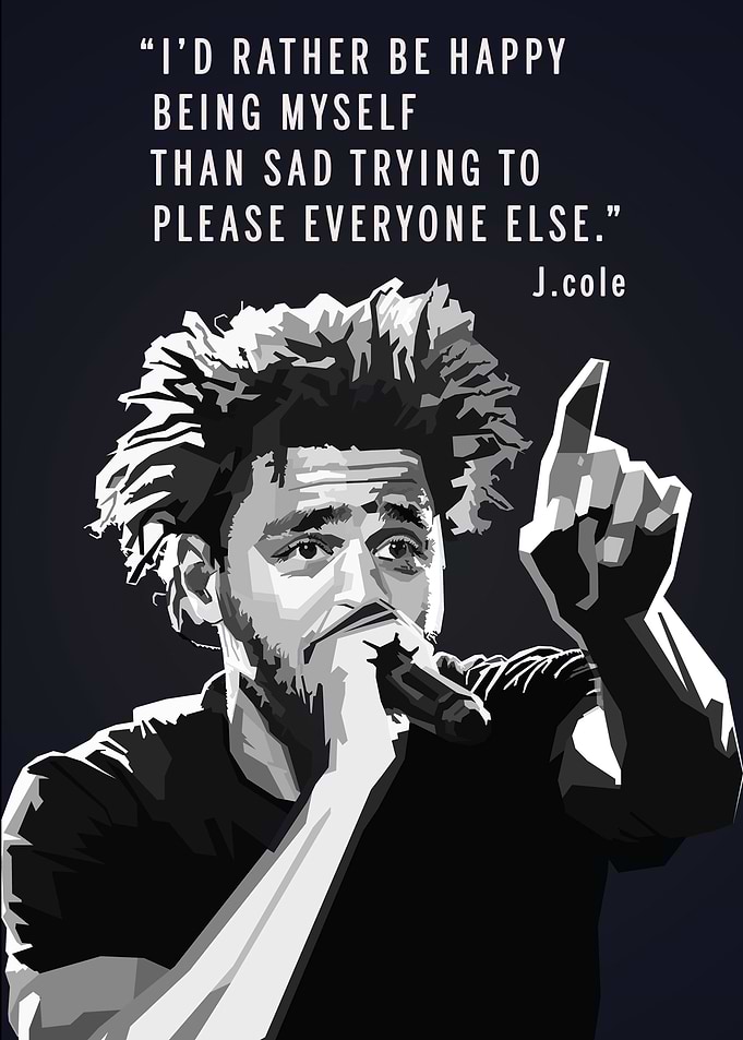 J Cole WPAP Pop Art