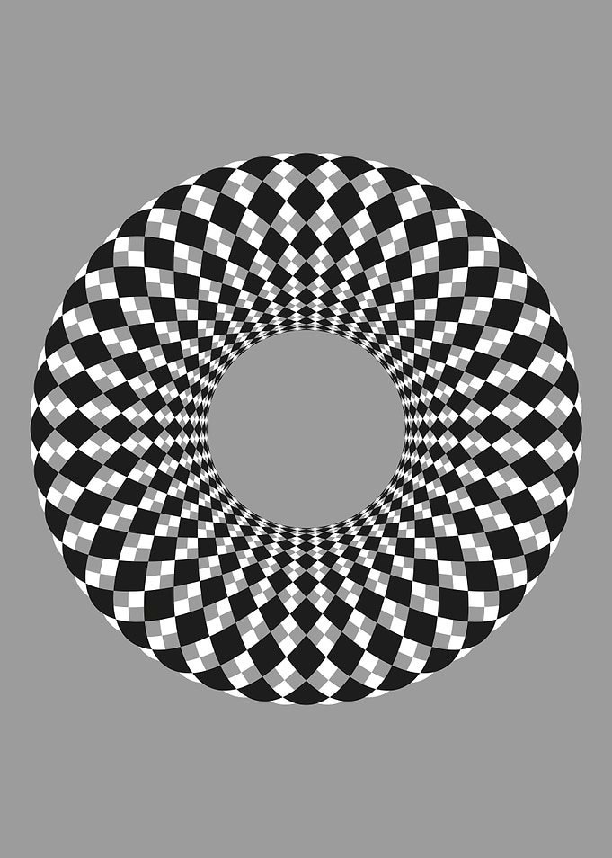 Black and white round