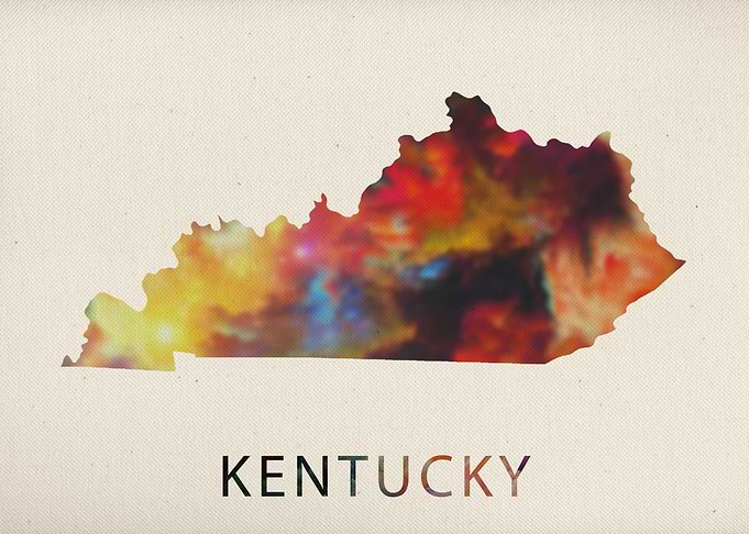 Kentucky Watercolor Map