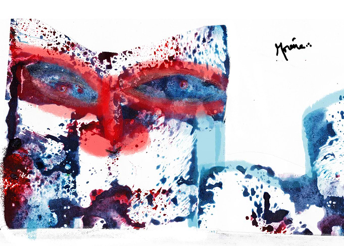 RED AND BLUE CAT