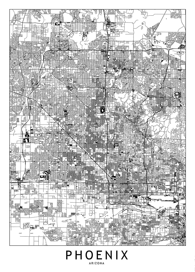 Phoenix White Map