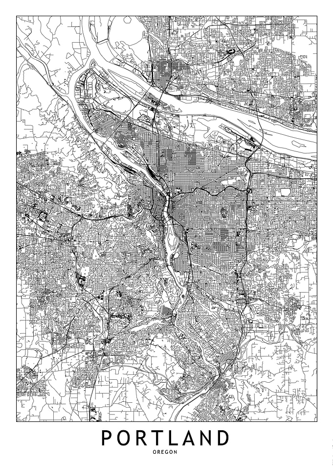 Portland White Map