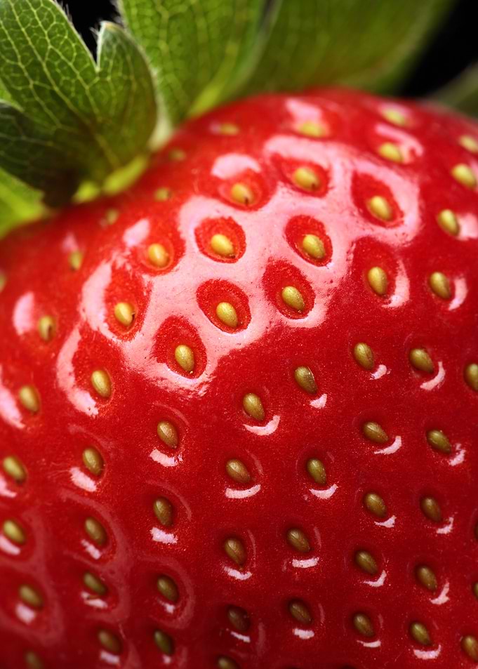 Fresh strawberry closeup