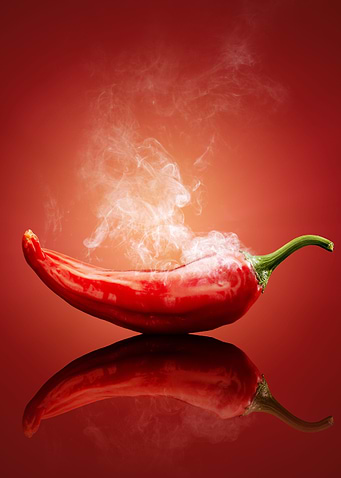 Chili red steaming hot