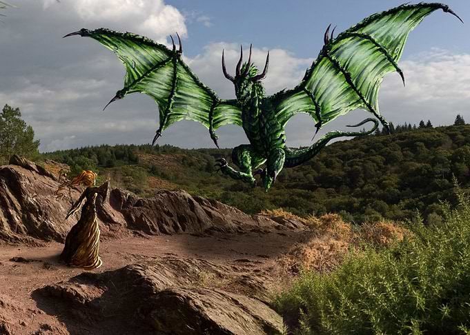 Morgane et son dragon