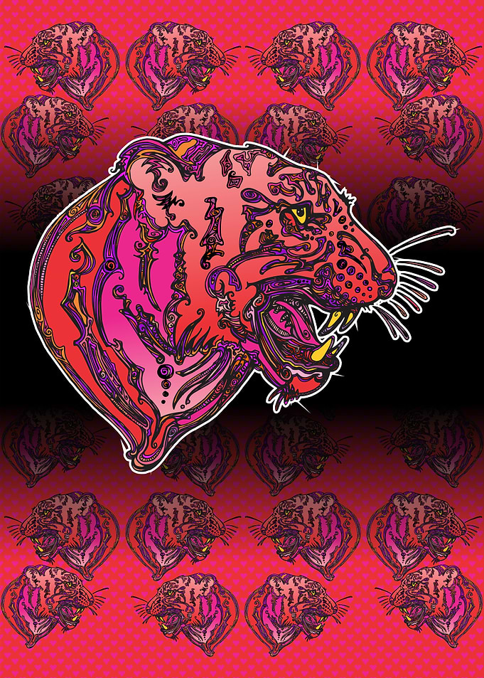 wild red tiger