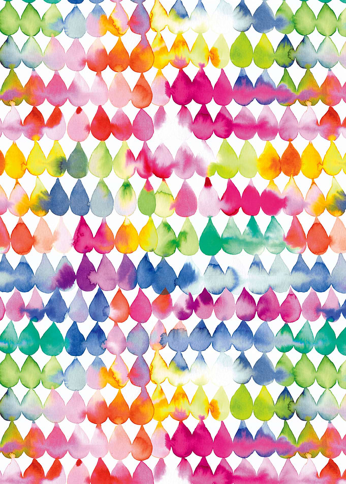 Watercolor Rain Drops