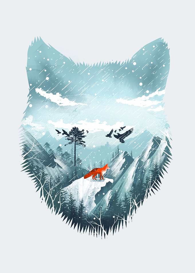 Red Fox on the Wild Winter