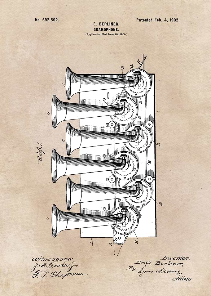 patent Berliner Gramophone