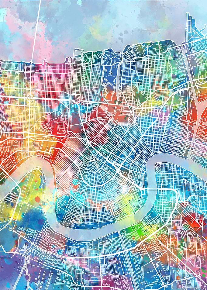 new orleans city map color