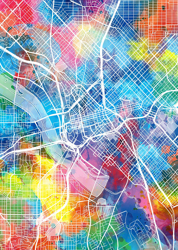 dallas city map color