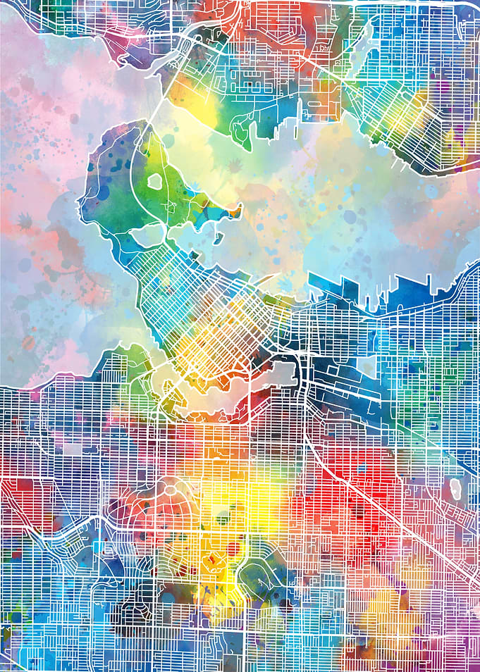 vancouver city map color