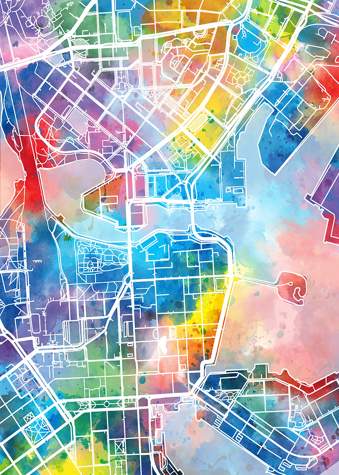 helsinki city map color