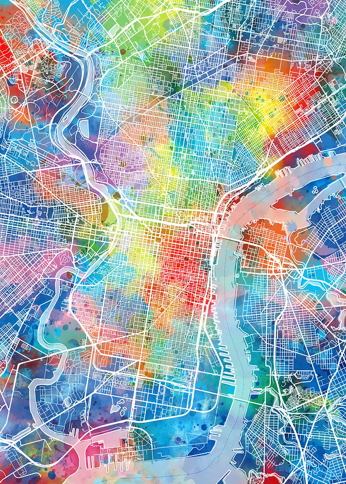 philadelphia map color