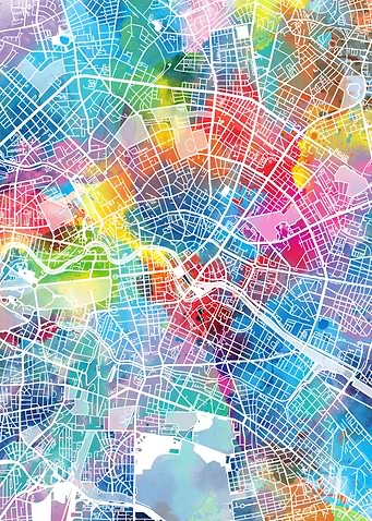 berlin city map color