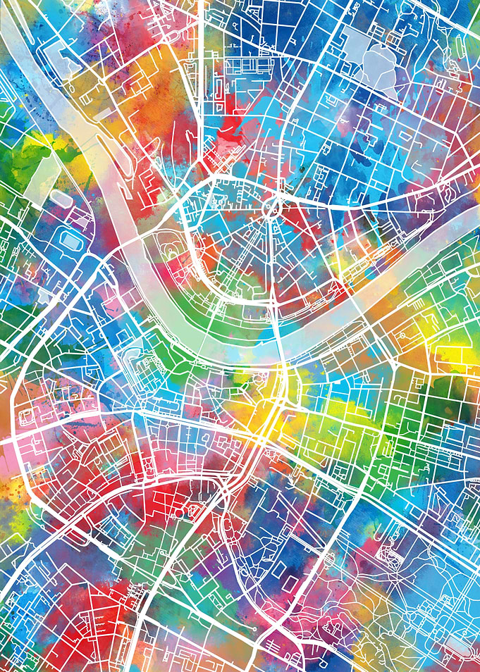 dresden city map color