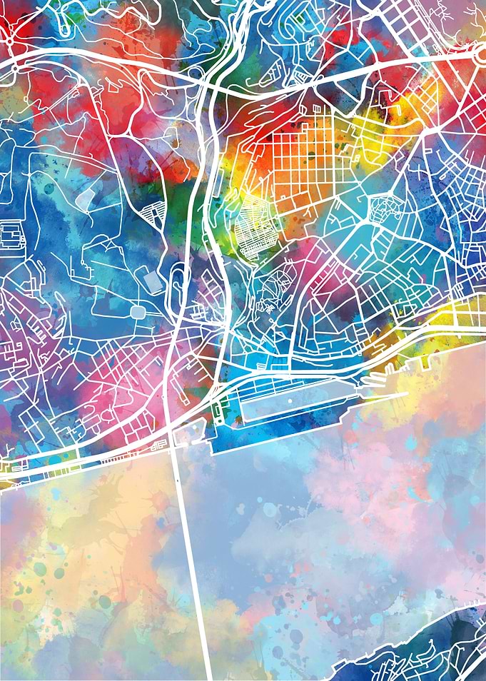 lisbon city map color