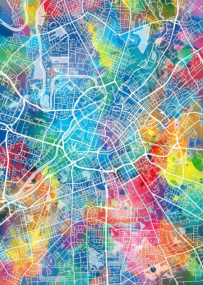 manchester city map color