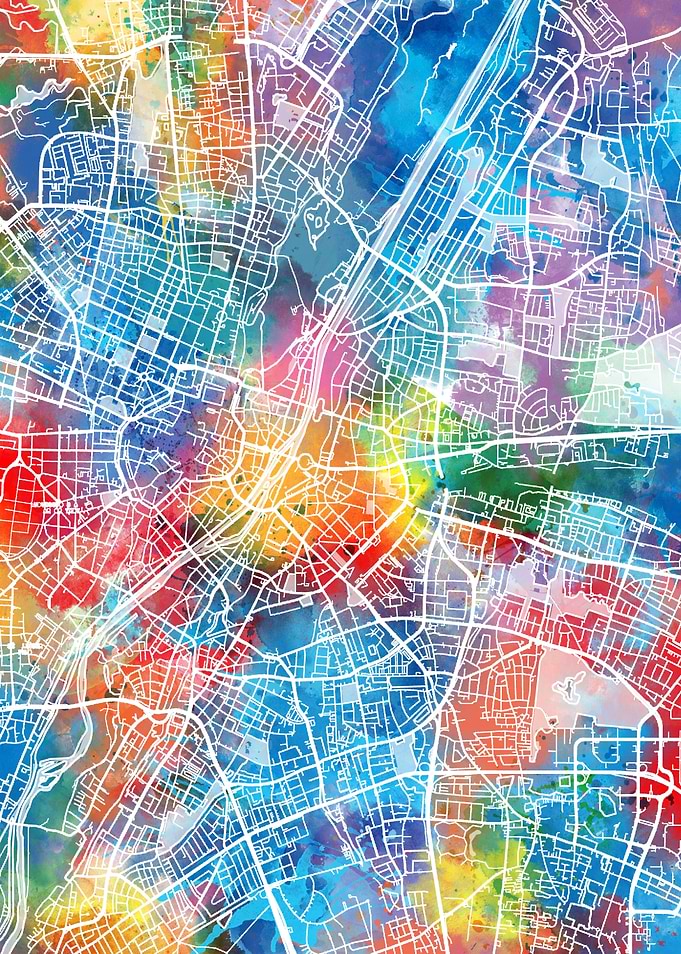 munich city map color