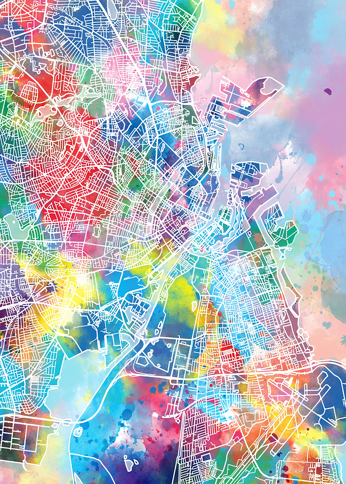 copenhagen city map color