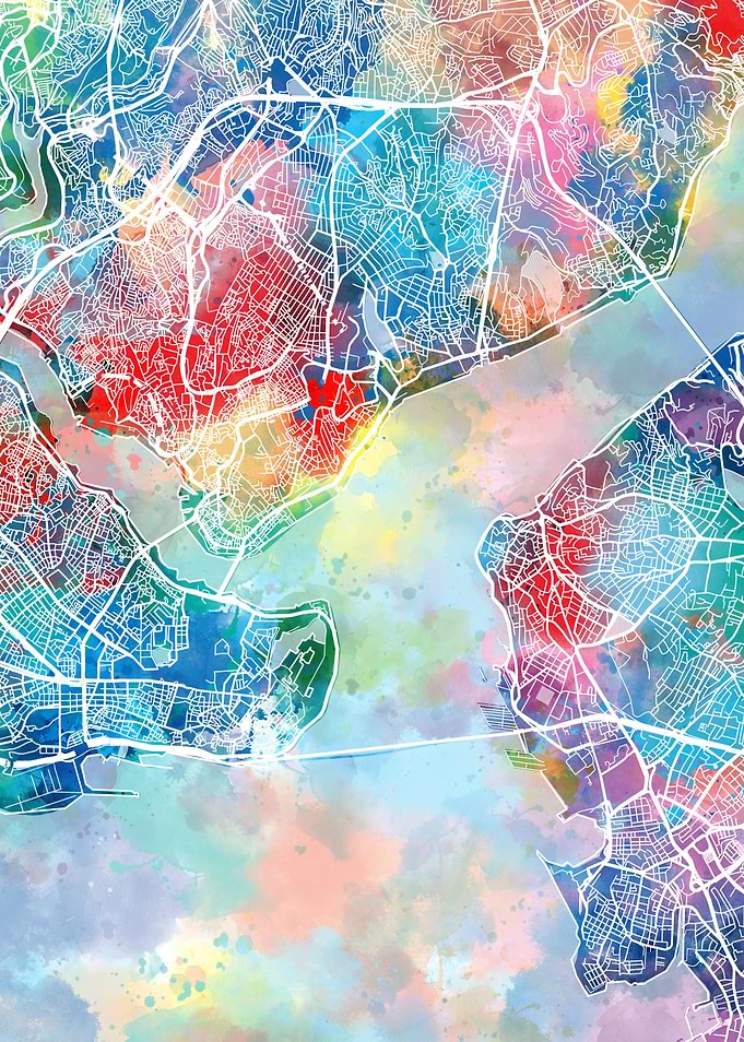 istanbul city map color
