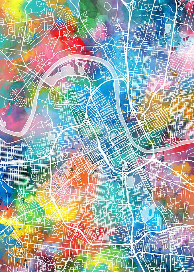 nashville city map color
