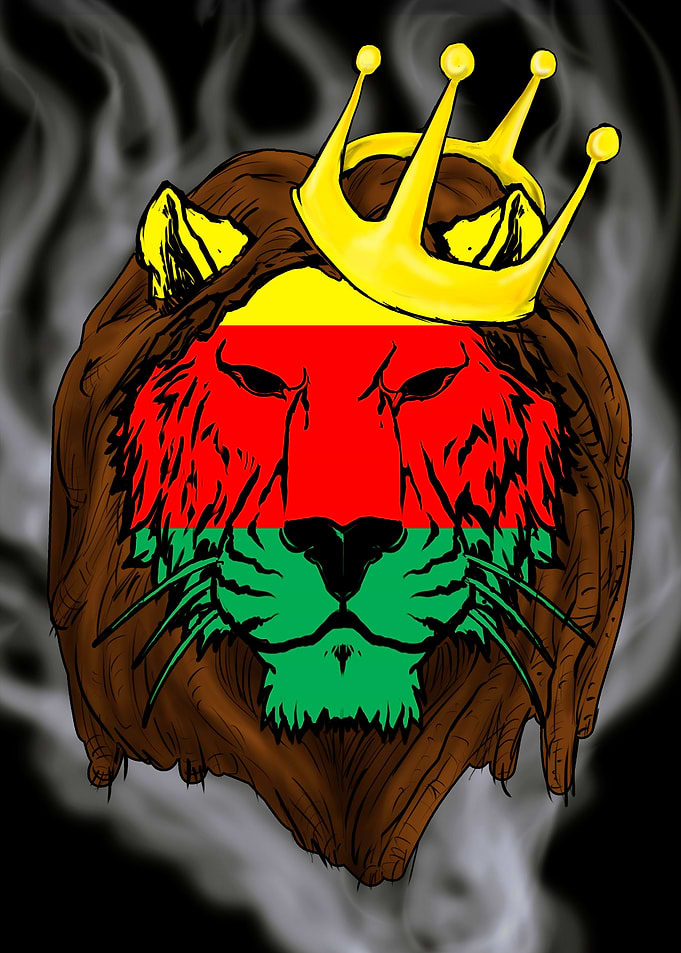 smoked out lion