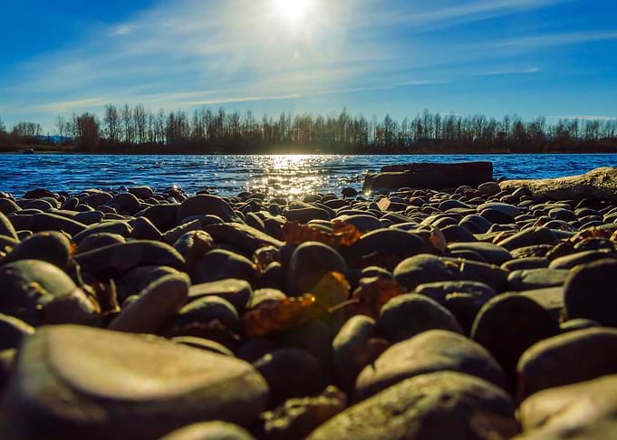 On the river in autumn