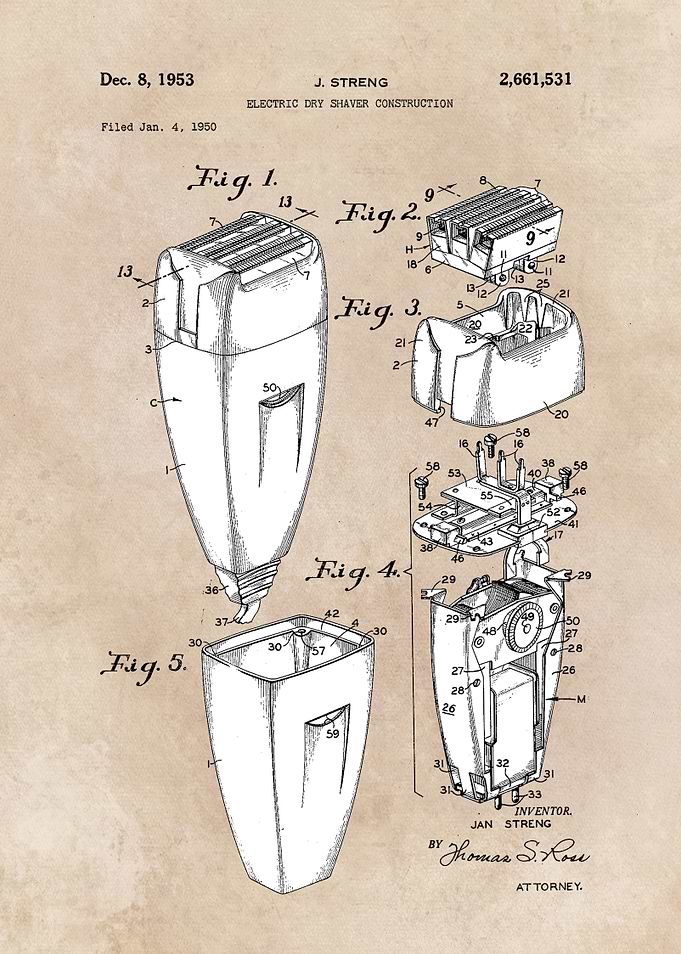 patent Streng Electric dry
