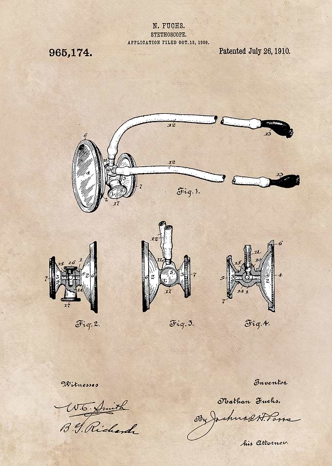 patent Fuchs Stethoscope 1