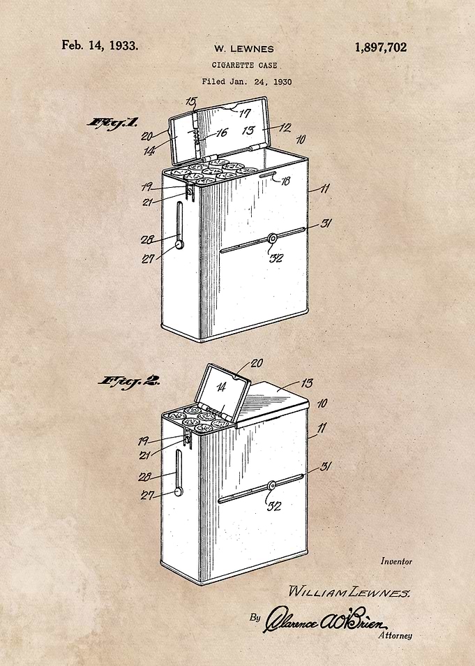 patent Lewnes Cigarette ca