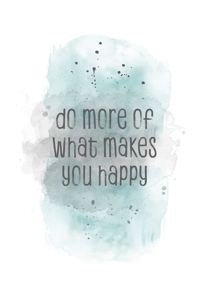 HAPPY watercolor turquoise