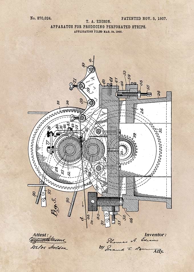 patent Edison Apparatus fo