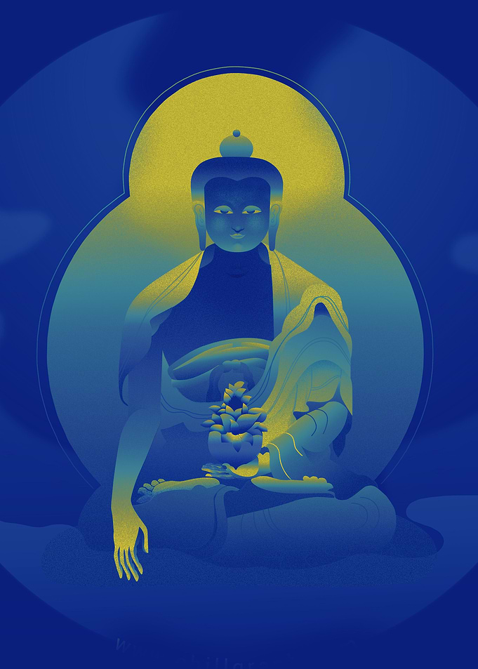 blue buddha