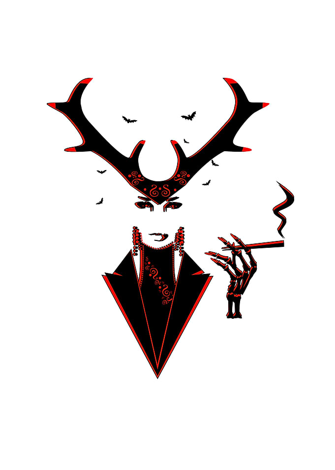 Dracula girl red