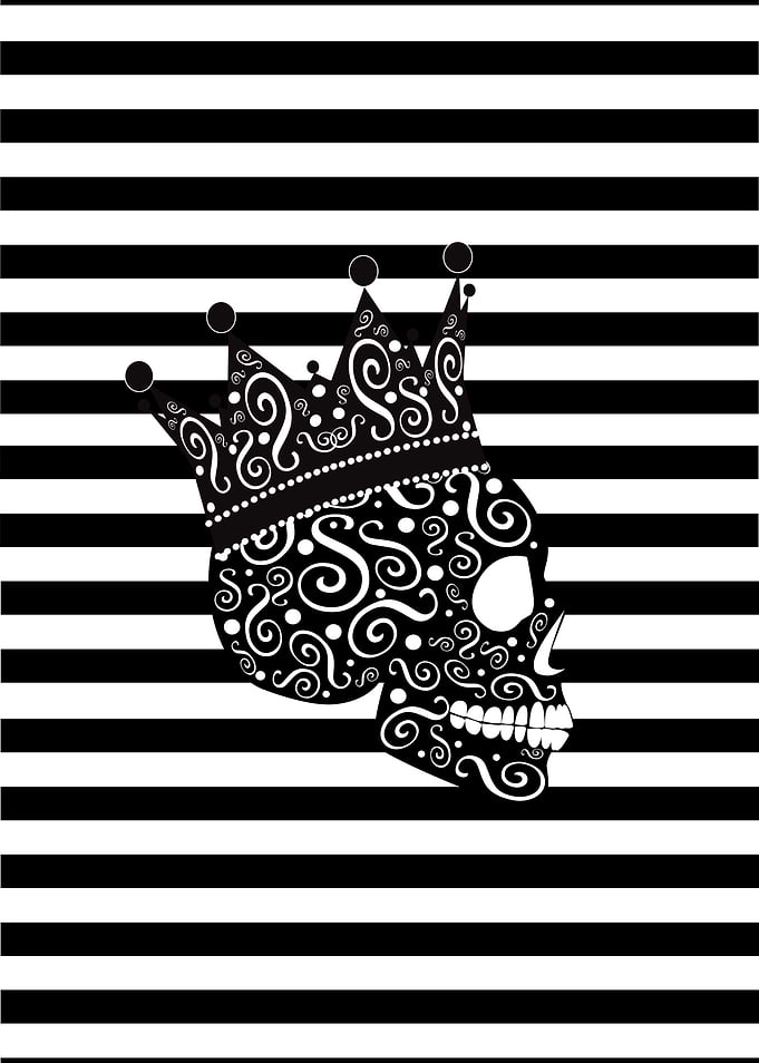 King skull side on