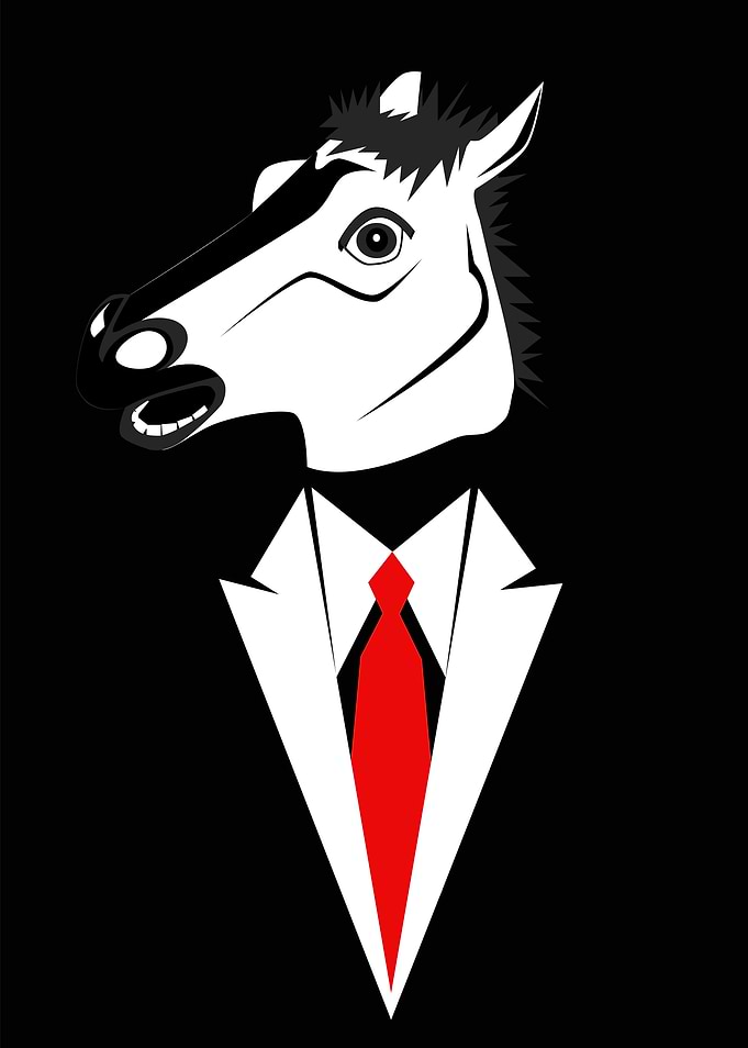 Abstract horse head