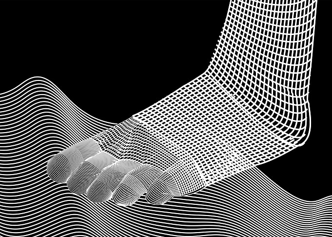 the mesh of foot