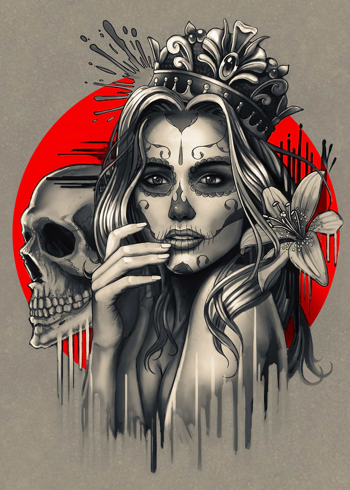 Sugar Skull Queen & Crown