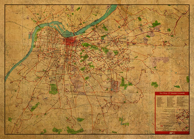 Louisville Street Map