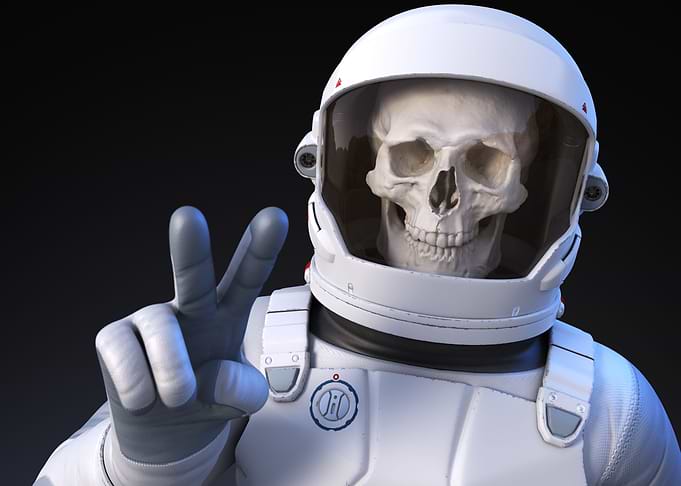 Cheerful spaceman