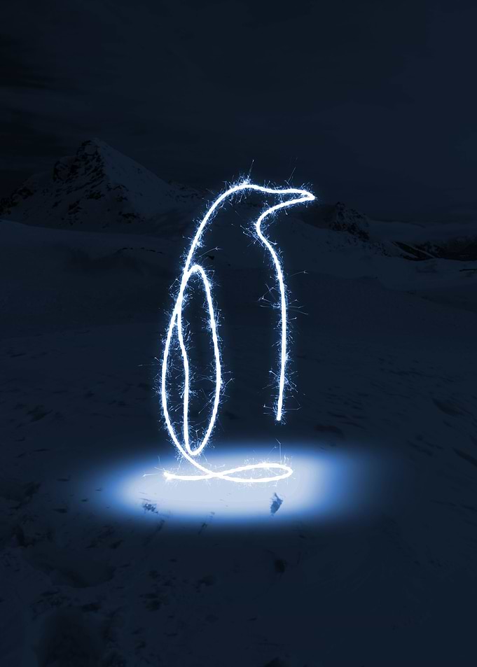 sparkling emperor penguin