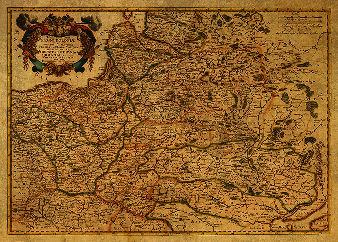 Map of Lithuania 1679