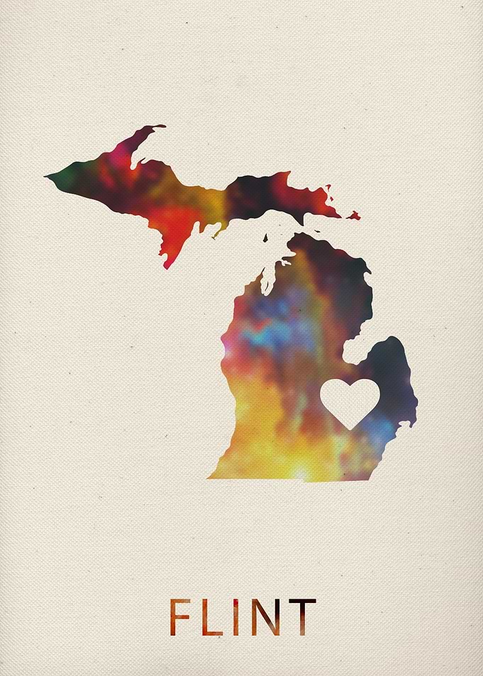 Flint Michigan Watercolor