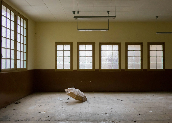An umbrella into the room