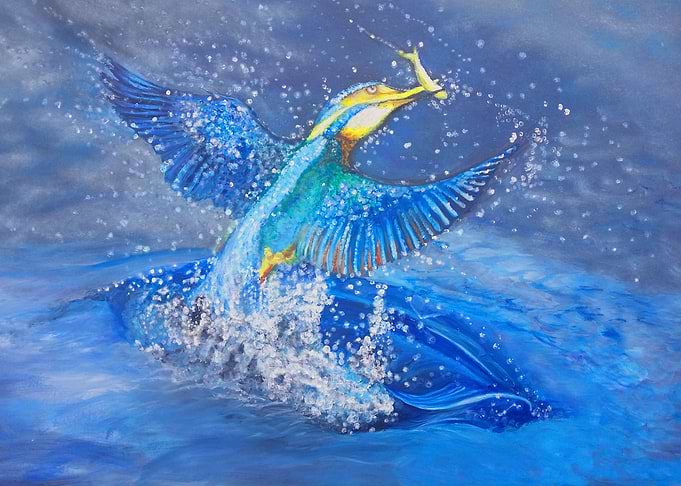 Blue King Fisher Action